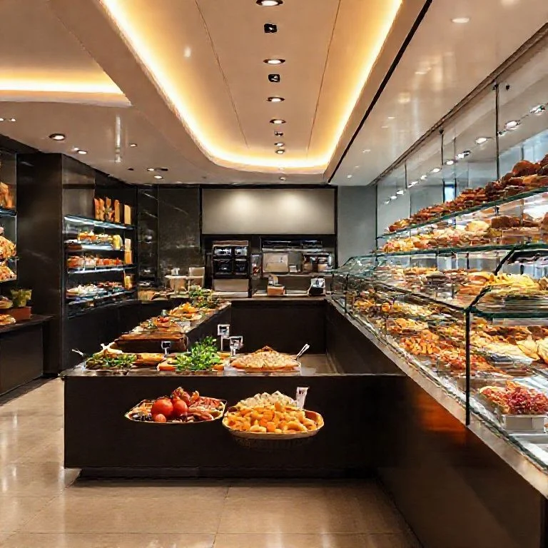 Vibrant neon-glazed dessert on a chrome tray