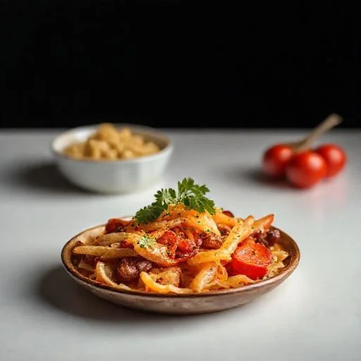 Pop-art cheeseburger with chrome bun accents