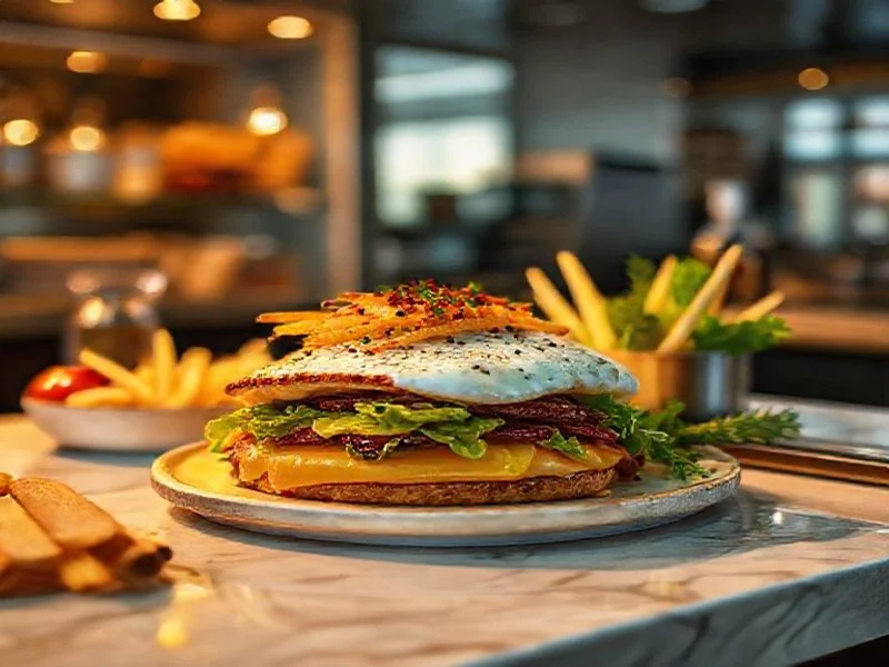 Pop-art inspired milkshake in an anti-gravity goblet